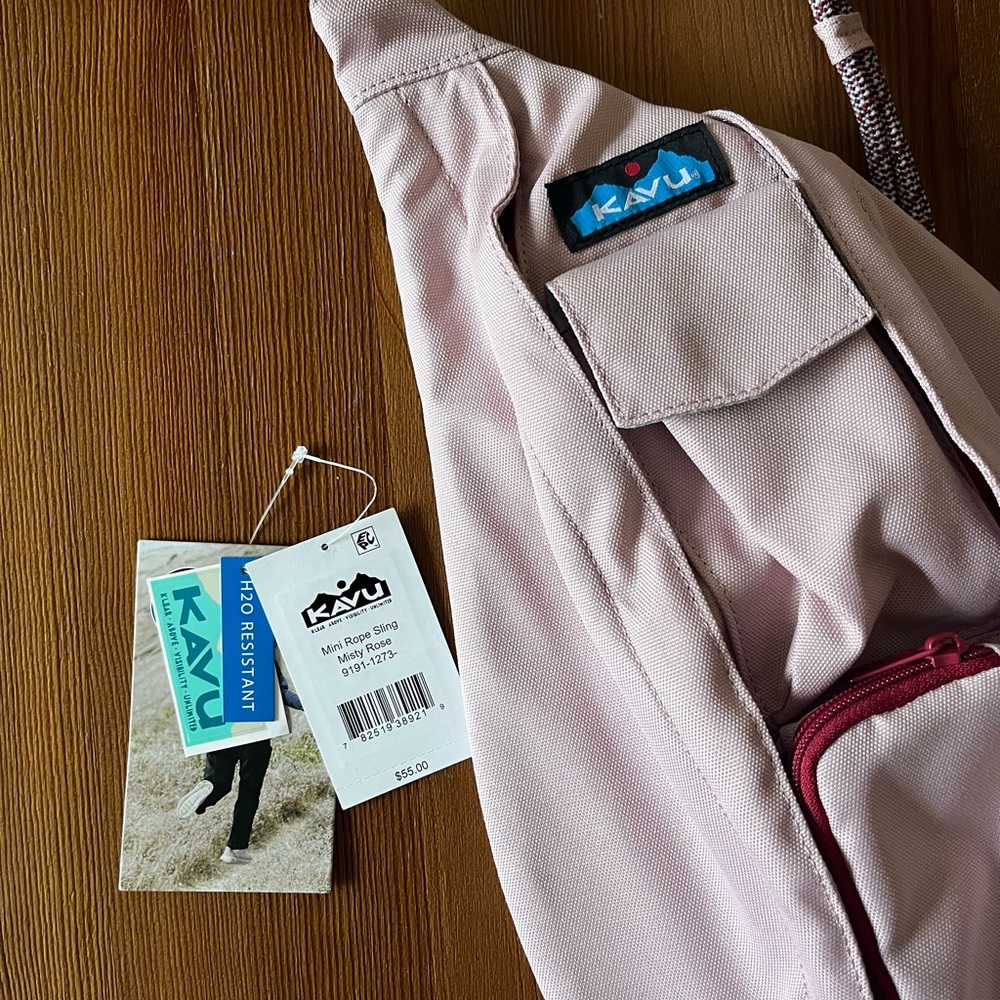 Kavu Light Pink Rope Sling Bag
